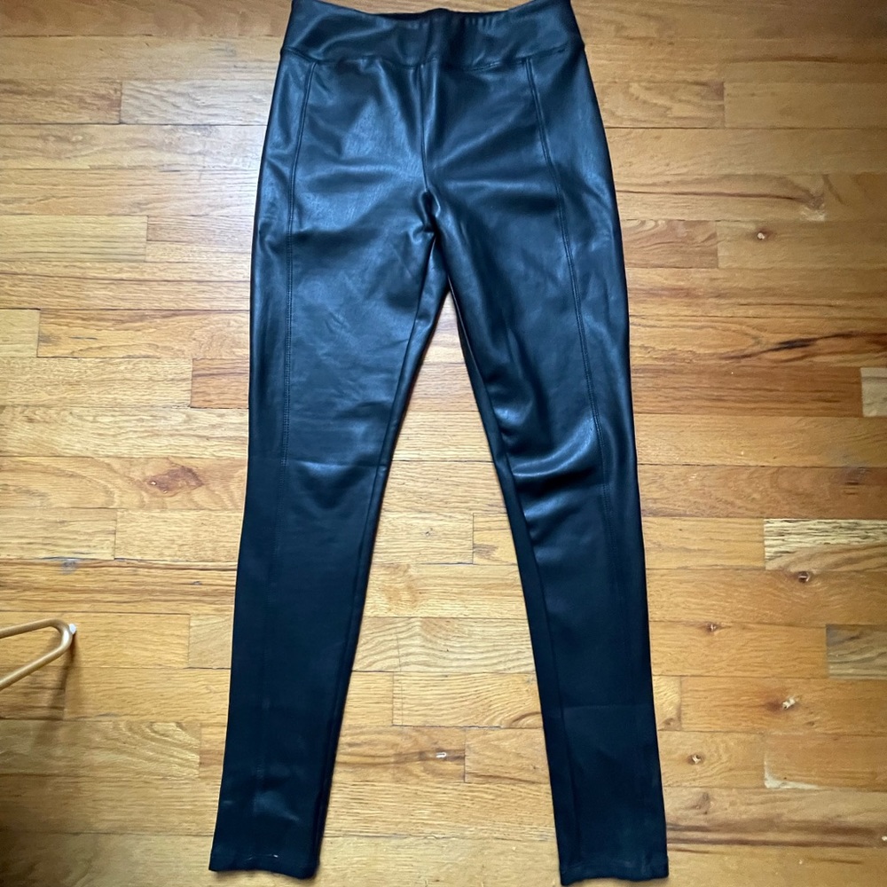 Vylette Faux Leather Ponte Leggings